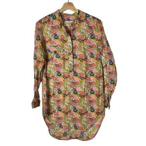 Coach Hadley Multi Color Floral Long Sleeve Tunic S